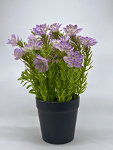 Artificial Purple Flower Potted Plant in Black Pot